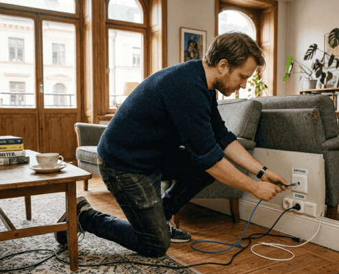 Att dra nätverk i en vacker sekelskifteslägenhet i Stockholm kräver både fingertoppskänsla och smarta lösningar – här gäller det att kombinera modern teknik med bevarad charm.