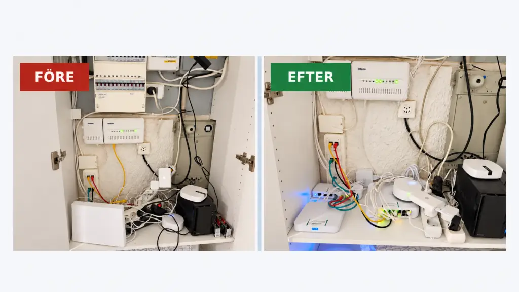 Komplett UniFi-nätverk med U7 Pro Max i villa i Bromma