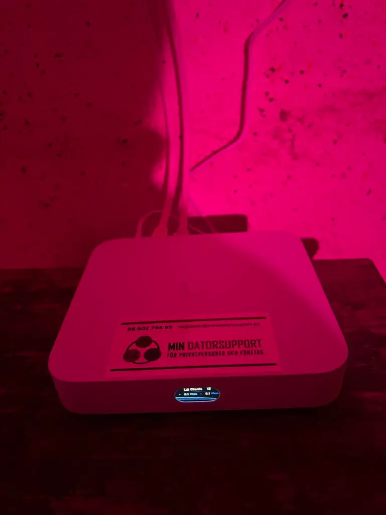 Telia-routern ersatt med UniFi Gateway Ultra på Lidingö